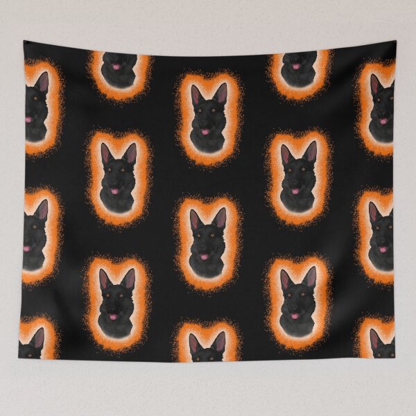 Item preview, Black German Shepard Orange Paint Splash designed and sold by DawnCatcher20.