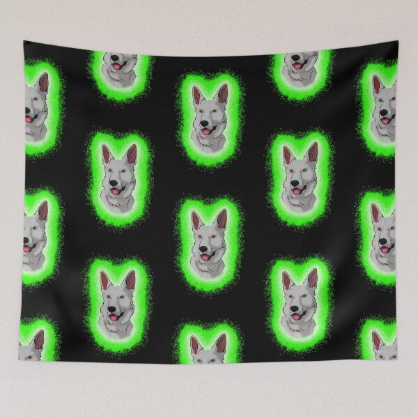 Item preview, White German Shepard green Paint Splash designed and sold by DawnCatcher20.