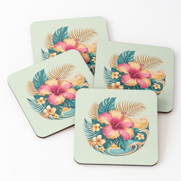Item preview, Vibrant Tropical Hibiscus Circle designed and sold by VibrArtco.