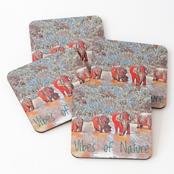 Item preview, Vibes of Nature - Red Elephants designed and sold by gphotobox.