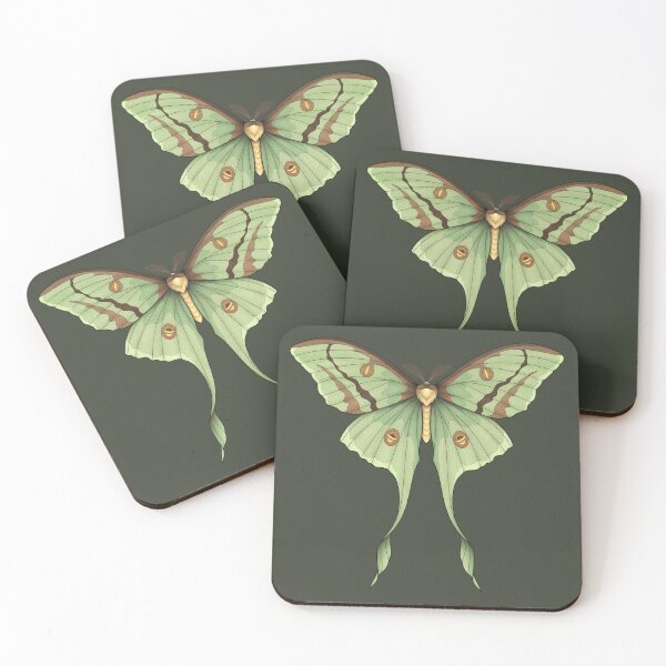 Item preview, Luna Moth Entomology Ginko Green Witch Whimsigoth Grimoire designed and sold by Veymoth.