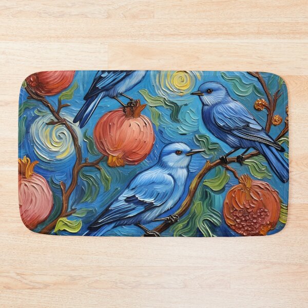 Item preview, Bluebirds with Pomegranates in Las Ramas designed and sold by Ciervo Primavera.