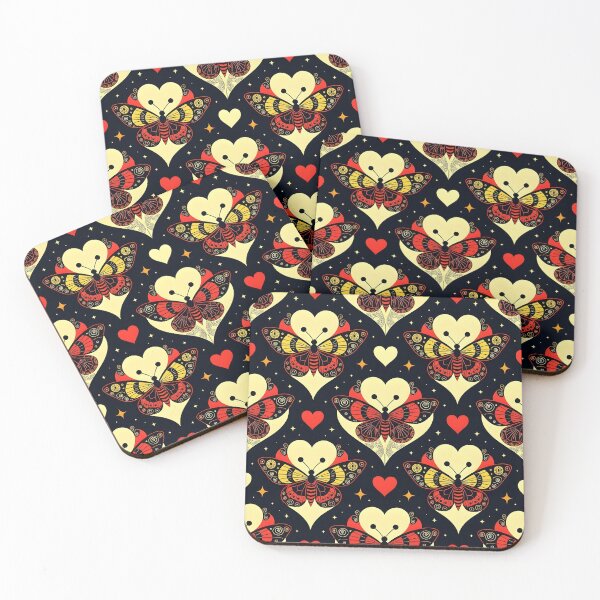 Item preview, Butterfly & Gothic Hearts Pattern designed and sold by WhimsicalThredz.