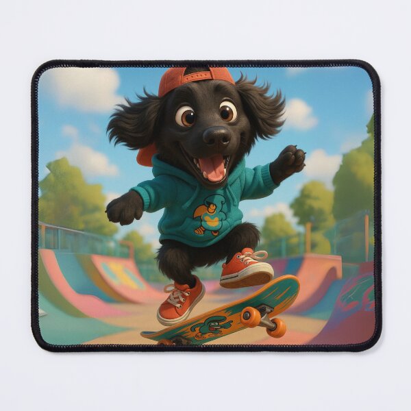 Item preview, Skater Flat-Coated Retriever designed and sold by Sillytoe.