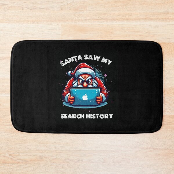 Item preview, Angry Santa Laptop Humor – “Santa Saw My Search History” | Xmas Tech Joke Artwork designed and sold by Cree8if.
