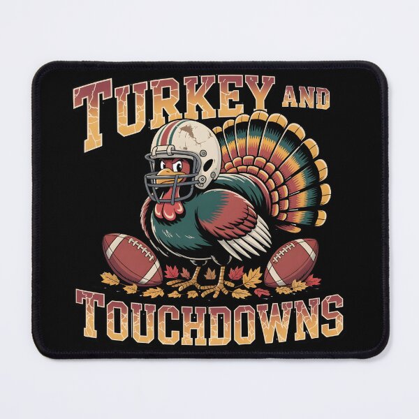 Item preview, Turkey and Touchdowns Funny Thanksgiving Football designed and sold by martindesignden.
