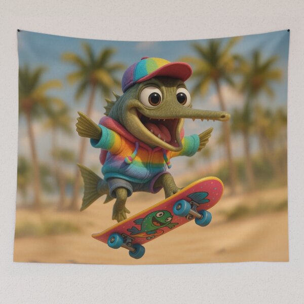Item preview, Skater Florida Gar Fish designed and sold by Sillytoe.