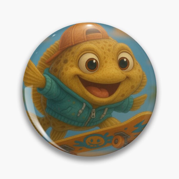 Item preview, Skater Flounder Fish designed and sold by Sillytoe.