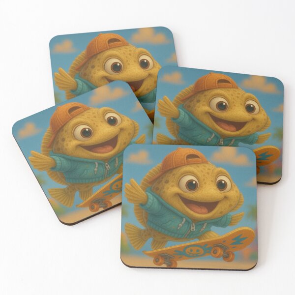 Item preview, Skater Flounder Fish designed and sold by Sillytoe.