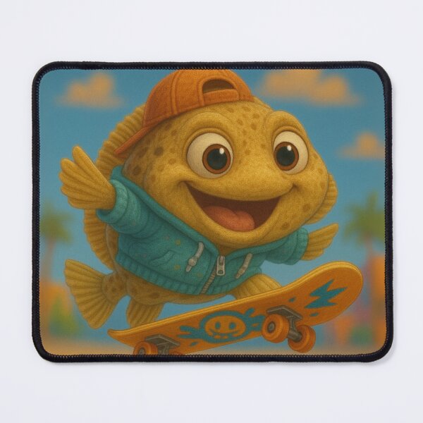 Item preview, Skater Flounder Fish designed and sold by Sillytoe.