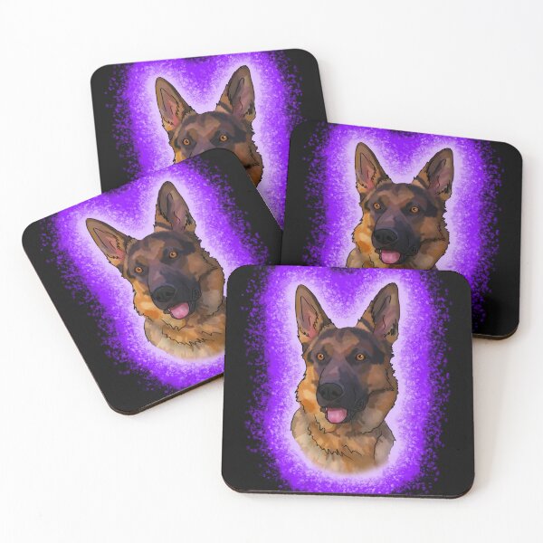 Item preview, black and tan German Shepard Purple Paint S plash designed and sold by DawnCatcher20.