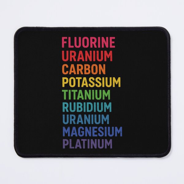 Item preview, Fluorine Uranium Potassium Rubidium Uranium Magnesium Chemistry Joke designed and sold by YalenArt.