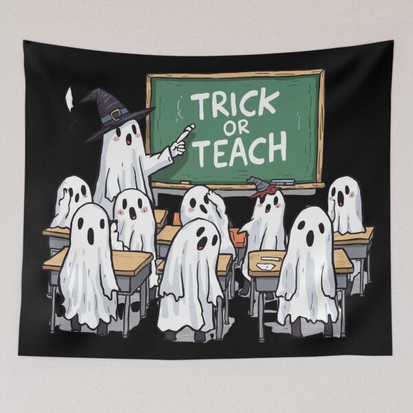 Item preview, Trick or Teach – Funny Halloween Ghost Classroom Design designed and sold by jelonkaa.