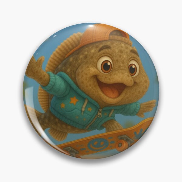 Item preview, Skater Fluke Fish designed and sold by Sillytoe.