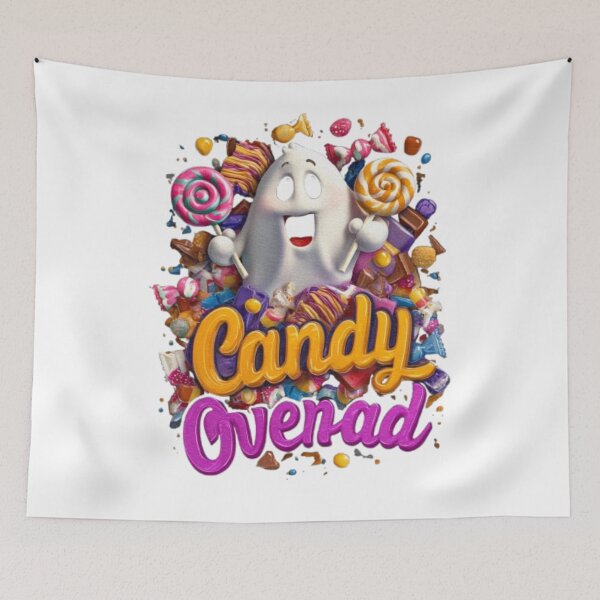 Item preview, Candy Overload | Cute Ghost Halloween Sweet Design designed and sold by AlexLineArt.