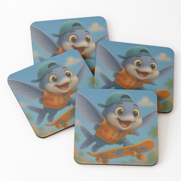 Item preview, Skater Flying Fish designed and sold by Sillytoe.