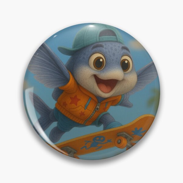 Item preview, Skater Flying Fish designed and sold by Sillytoe.