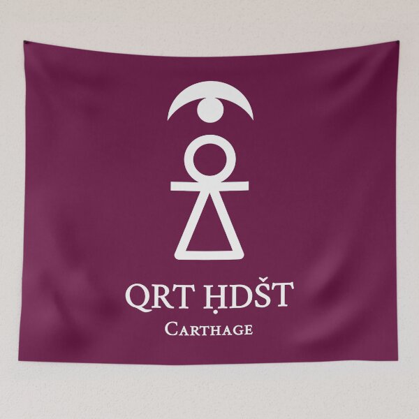 Item preview, Sign of Tanit [White + QRT-HDST (Carthage) + Crescent] designed and sold by jorellaf.