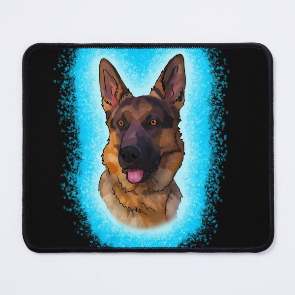 Item preview, black and tan German Shepard Light Blue Paint Splash designed and sold by DawnCatcher20.