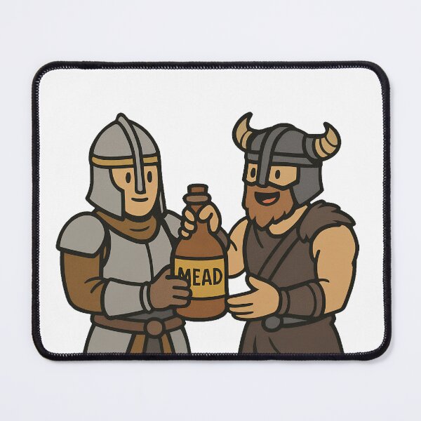 Item preview, Hero of Kvatch + Dragonborn Sharing Mead Sticker Design designed and sold by YaldiDesigns.