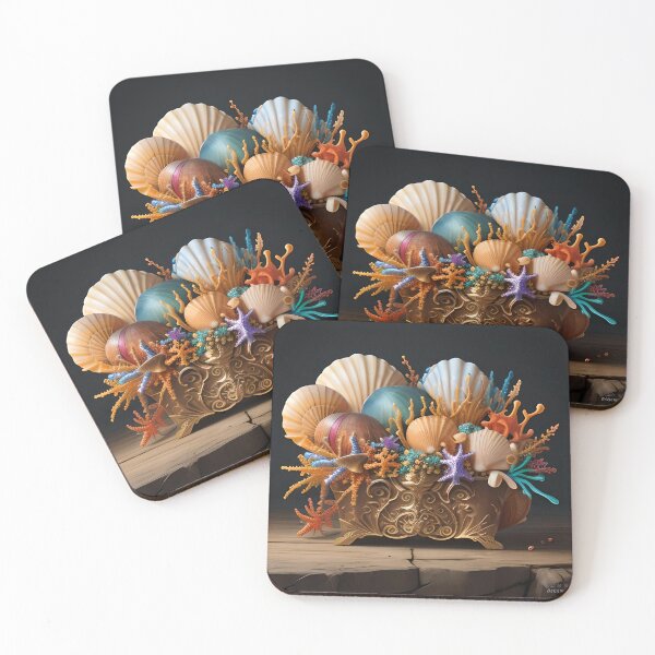 Item preview, Chest of varied sea shells and corals  designed and sold by Ponted.