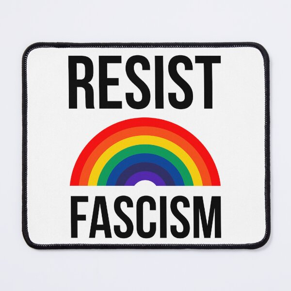Item preview, Resist fascism rainbow design designed and sold by Rachel the Artist .