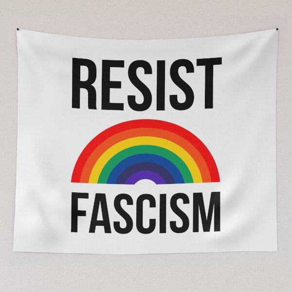 Item preview, Resist fascism rainbow design  designed and sold by Rachel the Artist .