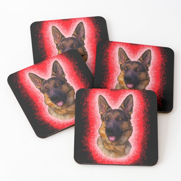 Item preview, black and tan German Shepard Red Paint Splash designed and sold by DawnCatcher20.