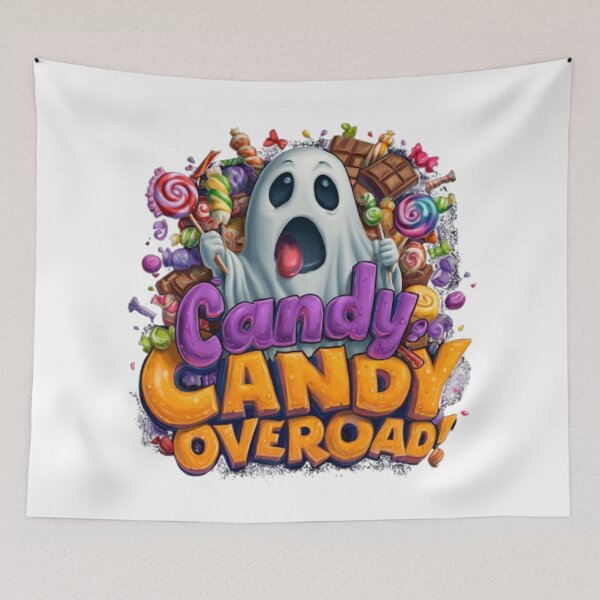 Item preview, Candy Overload | Funny Ghost Halloween Candy Design designed and sold by AlexLineArt.