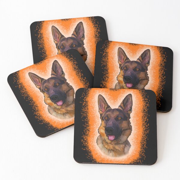 Item preview, black and tan German Shepard Orange Paint Splash designed and sold by DawnCatcher20.