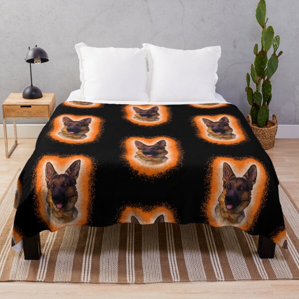 Item preview, black and tan German Shepard Orange Paint Splash designed and sold by DawnCatcher20.