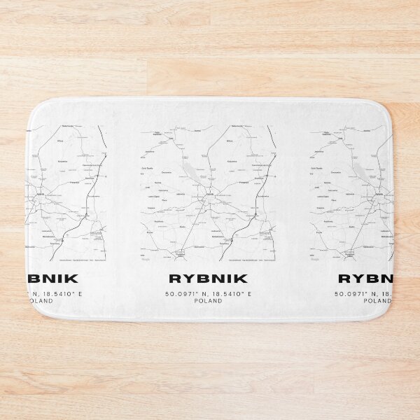 Item preview, Rybnik Poland Map | Minimalist Black and White City Poster designed and sold by RM-Journey.
