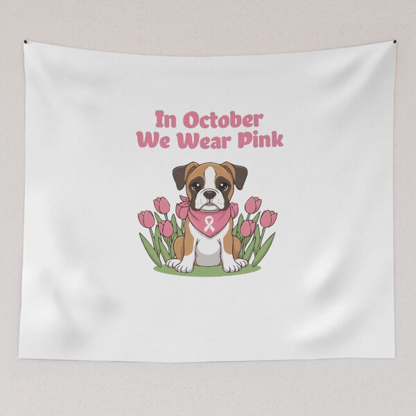 Item preview, Boxer Pink Ribbon – In October We Wear Pink designed and sold by The Real Life Symphony.