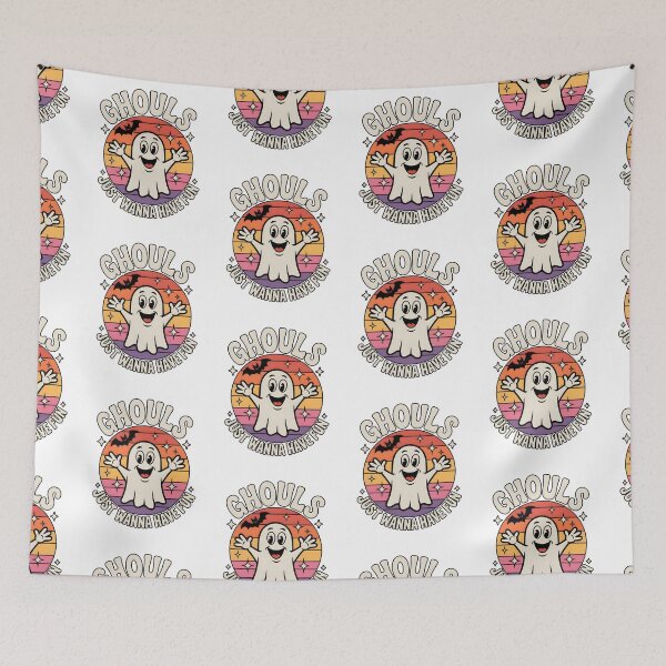 Item preview, Ghouls Just Wanna Have Fun, Cute Retro Halloween Ghost designed and sold by belladesign7.