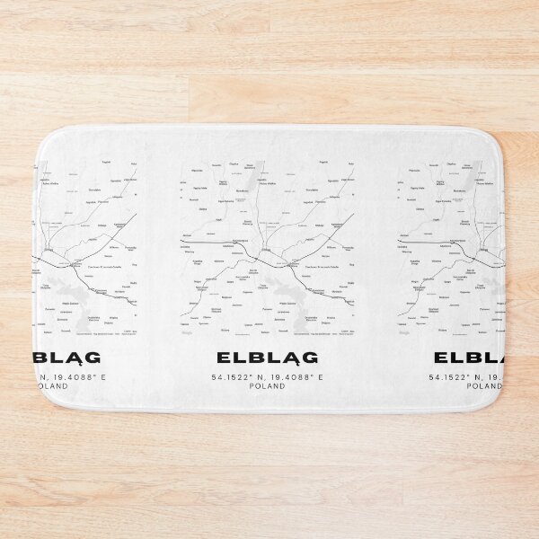 Item preview, Elbląg Poland Map | Minimalist Black and White City Poster designed and sold by RM-Journey.