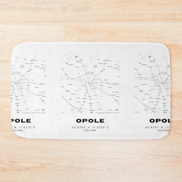 Item preview, Opole Poland Map | Modern Minimalist Black and White Print designed and sold by RM-Journey.
