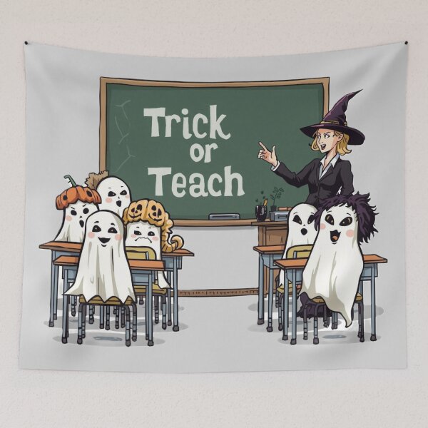 Item preview, Trick or Teach – Cute Ghost Students Halloween designed and sold by jelonkaa.