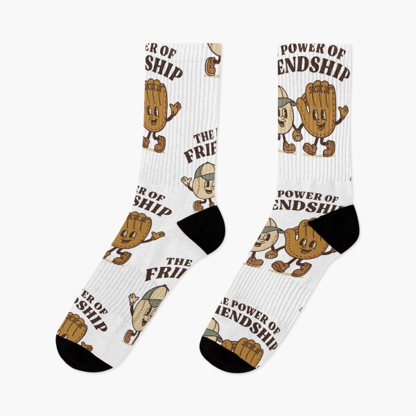 Artikelvorschau, Die Macht der Freundschaft – Niedliche Vintage-Maskottchen im Baseball- und Handschuhstil entworfen und verkauft von Dream'Ink.