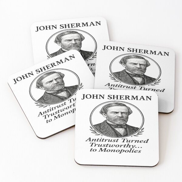 Item preview, John Sherman Antitrust Satire Vintage Political History T-Shirt designed and sold by POD DYNASTY.