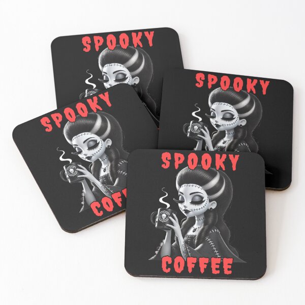 Item preview, Spooky Gothic Halloween Coffee Girl designed and sold by Szpaku desart .