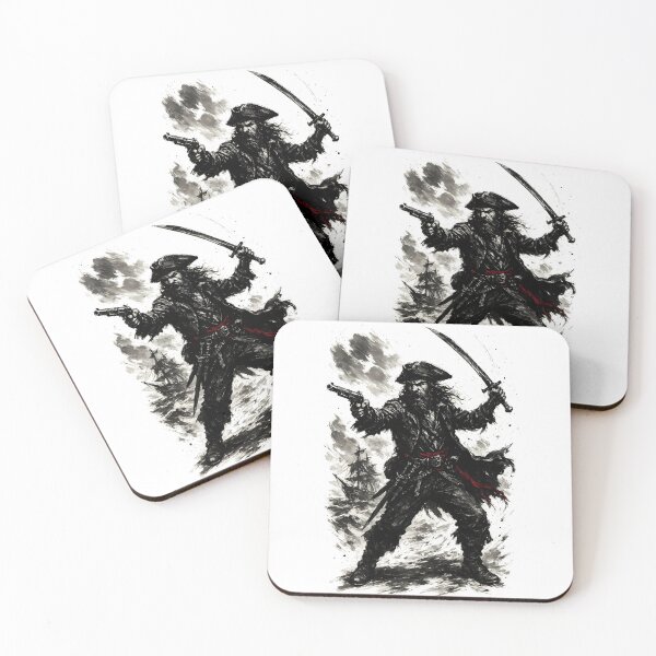 Item preview, Deadly Pirate - Ink Illustration designed and sold by Witan Ink.