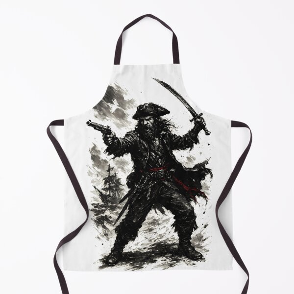 Item preview, Deadly Pirate - Ink Illustration designed and sold by Witan Ink.