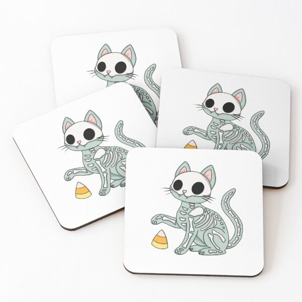 Item preview, Pastel Skeleton Cat designed and sold by dedinsidedesign.