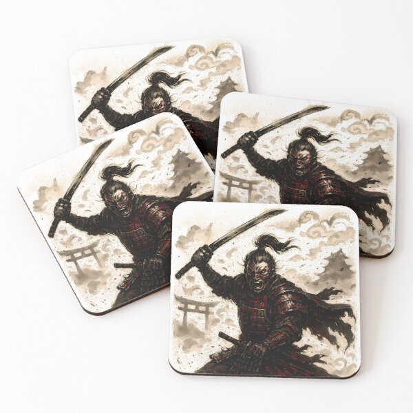 Item preview, Samurai Warrior - Ink Illustration designed and sold by Witan Ink.
