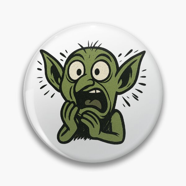 Item preview, Shocked goblin emote designed and sold by Witan Ink.