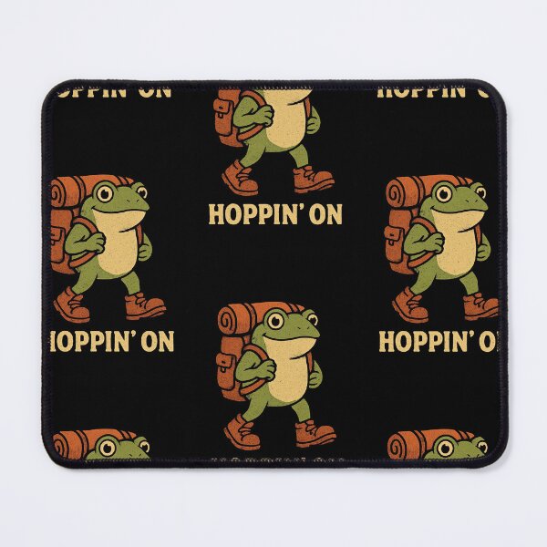 Item preview, Hopping Frog Hiker Cartoon Illustration designed and sold by tarotstarostina.
