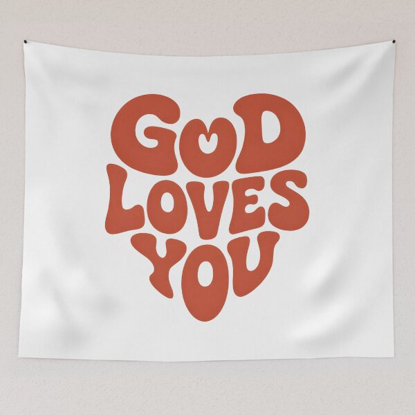 Item preview, God Loves You Christian T-Shirt designed and sold by PrintAtelier.