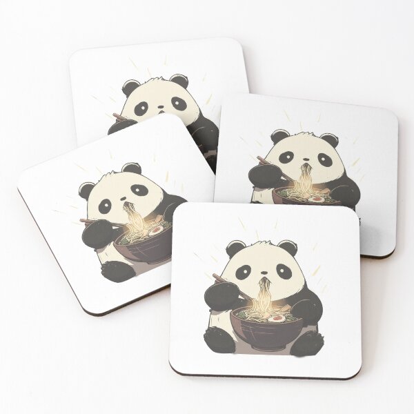 Item preview, Cute Panda Eating Ramen Noodles designed and sold by Topsy-Turvey.