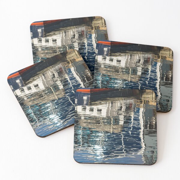 Item preview, Capricious Liquid Abstracts - Cool Blues and Whites with a Touch of Red designed and sold by Georgia Mizuleva.