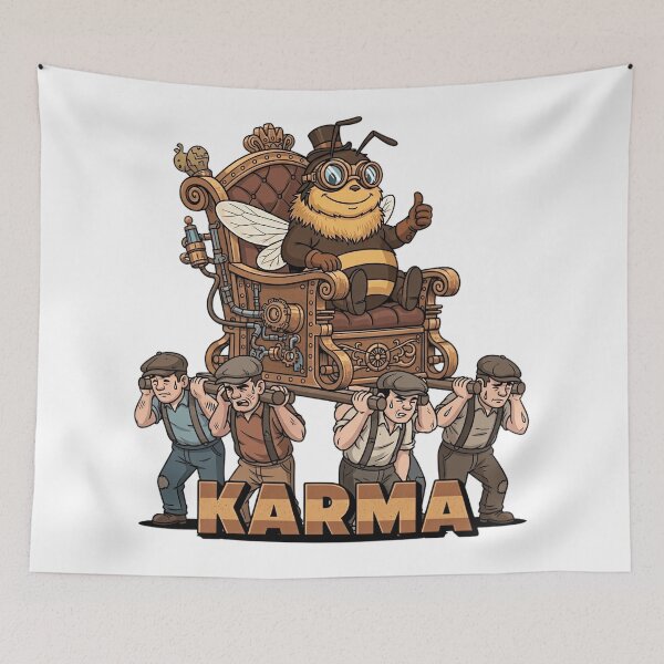 Item preview, Steampunk Bee Karma | Cartoon Retro Design by VLF designed and sold by VitalLifeForce.